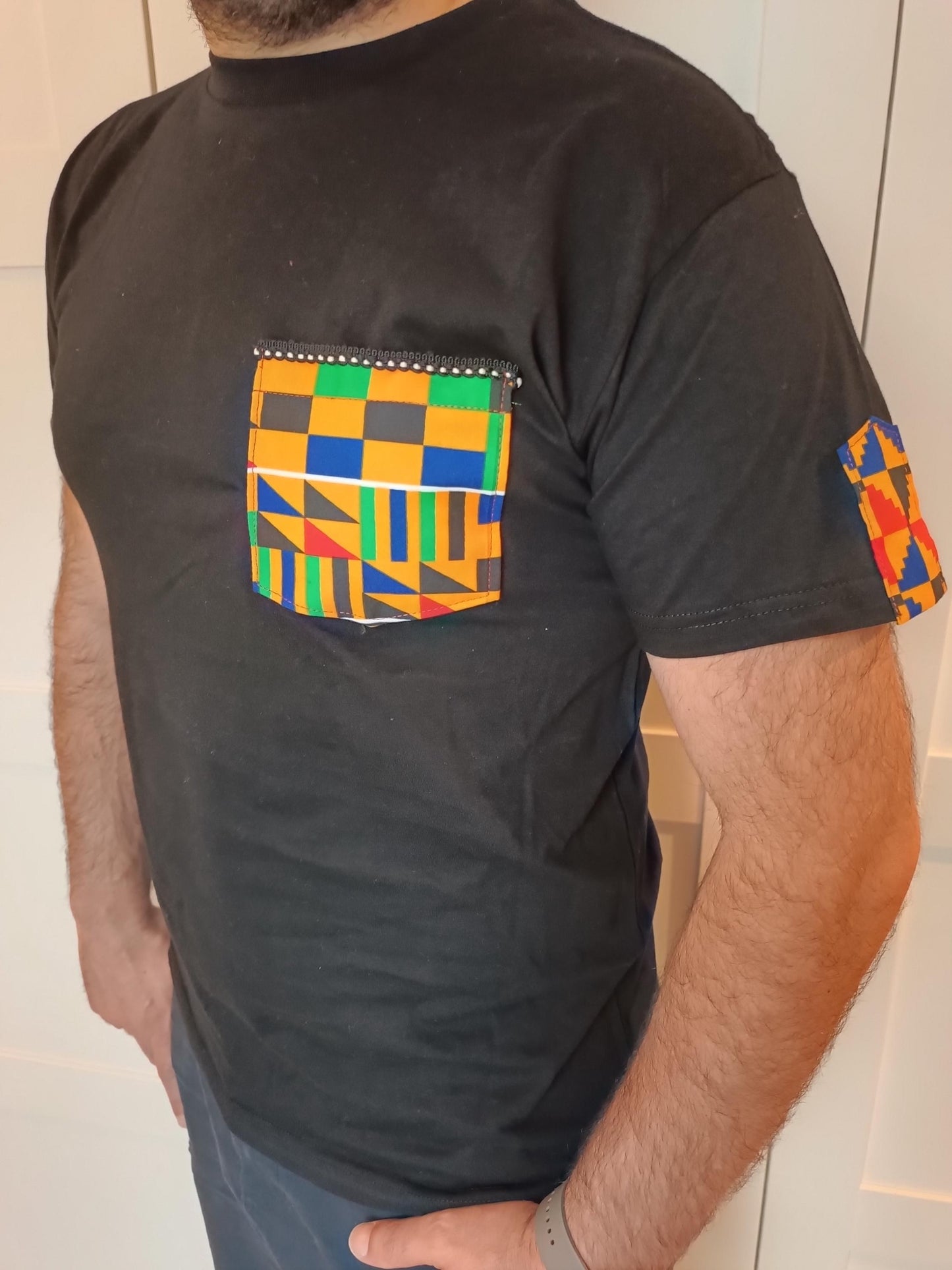 T-Shirt personnalisé original – Empiècement imprimé design, idée cadeau unique