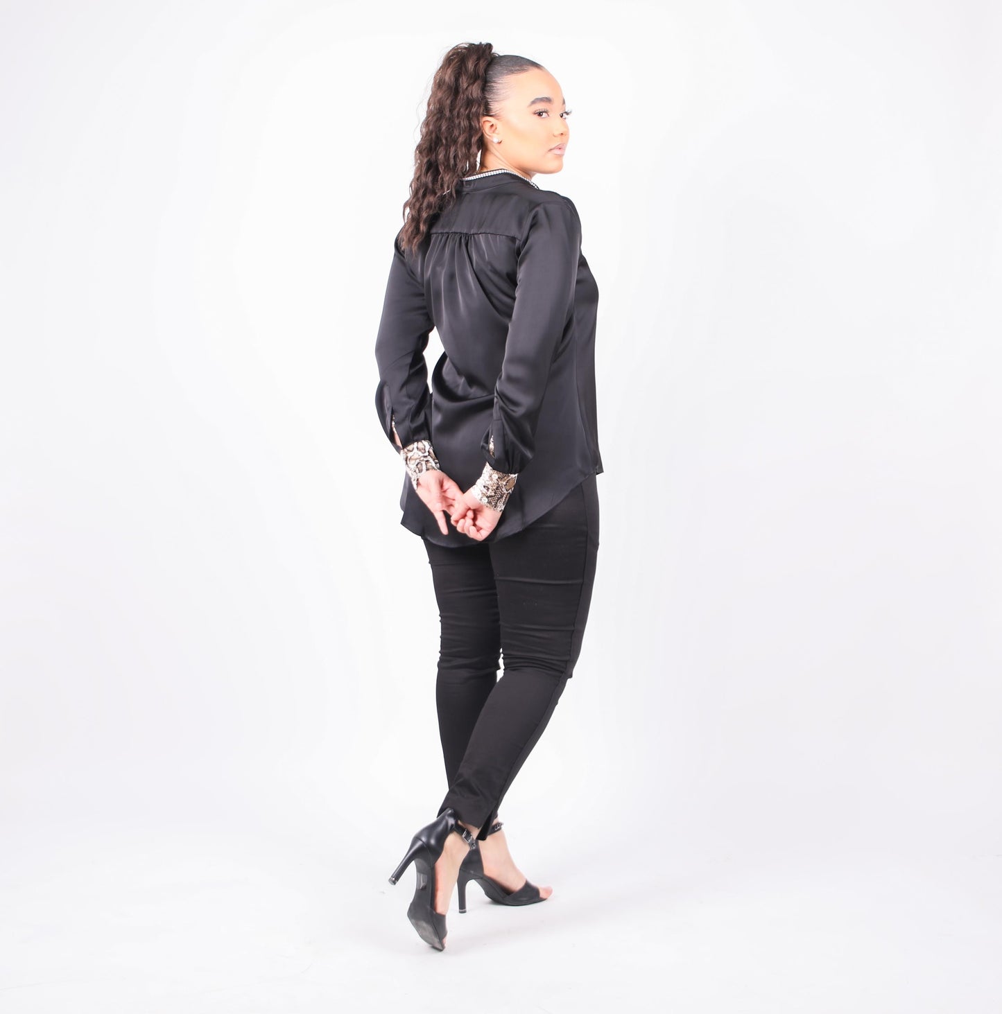 Pantalon Taille Haute Chic - Noir