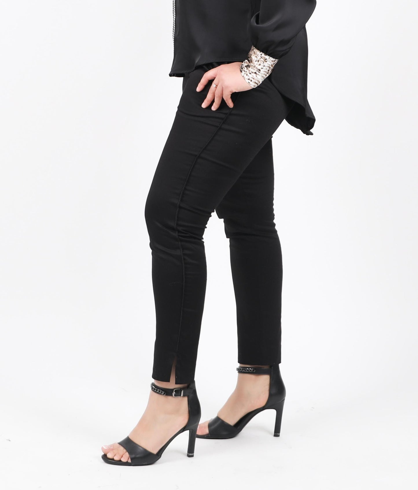 Pantalon Taille Haute Chic - Noir