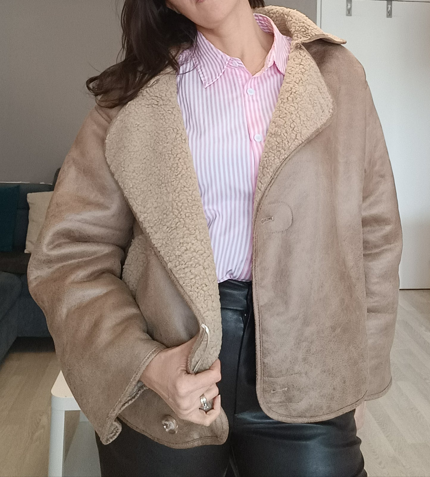 Manteau léger avec intérieur bouclette